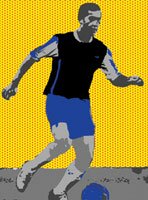 pop art soccer player