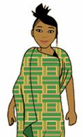 girl in African clothes