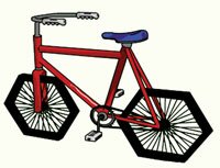bicycle with hexagon tires