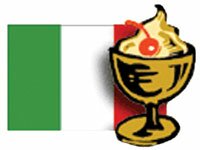 Italian flag and dessert