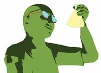 scientist holding a beaker