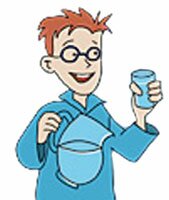 boy with pitcher and glass of water