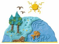 clay artwork of Earth