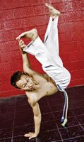 man performing Capoeira